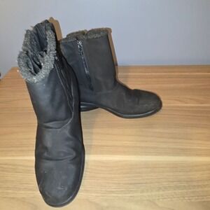 Chillmark double zip all black winter fashion boots size 8